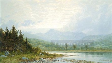  Sunset Works - Sunset On Mount Choconua New Hampshire scenery William Trost Richards Landscape